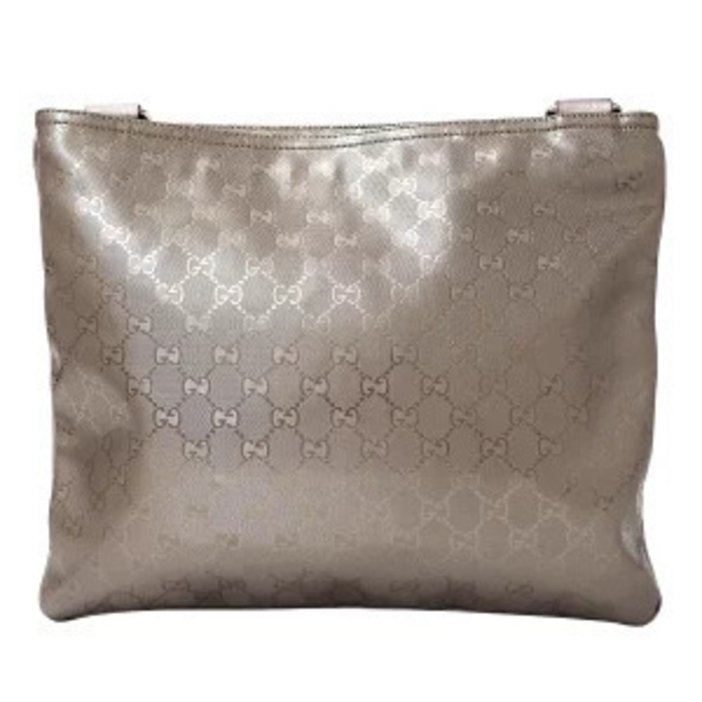 Gucci GG Beige Bag Imprime Pink Metallic Shoulder Crossbody